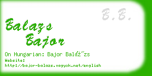 balazs bajor business card